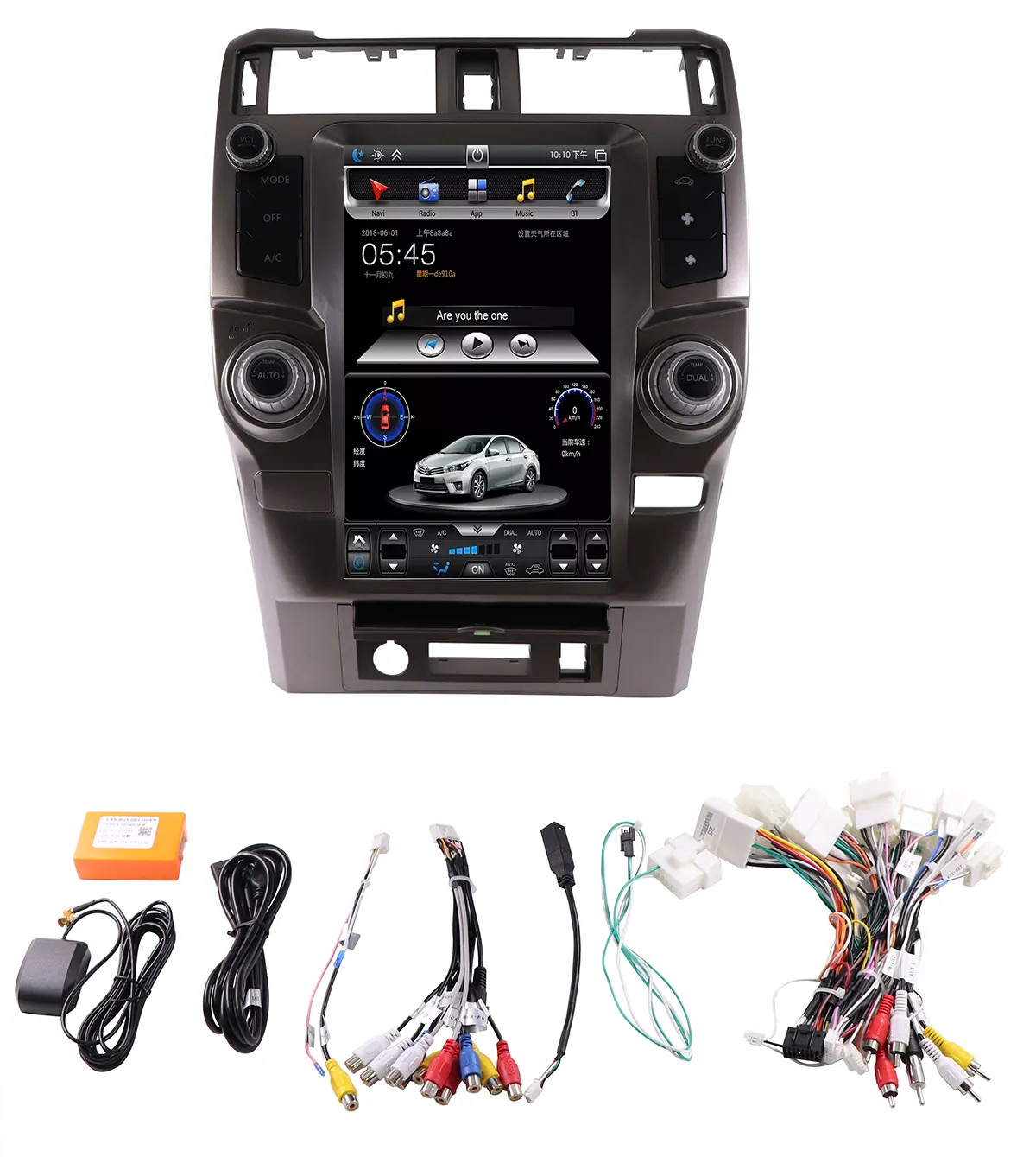 Touchscreen 13.6'' Car DVD Navigation System for Toyota 4 Runner 2010-2023
