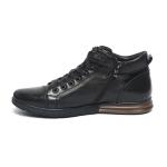 Adult Lace Up Anti Odor Black Genuine Leather Boots