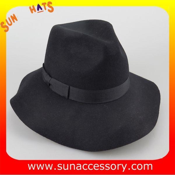 2043 Sun Accessory black wool felt winter mid brim ladies hats ,Shopping online