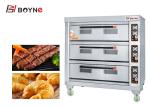 Stainless Steel Commercial Electric Three Deck Nine Trays Bakery Oven With