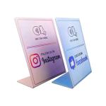 Custom NFC Stand Social Media Review NFC PVC Google Review Card Menu Display