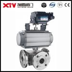 Q44F/Q45F-16C/P 304 316 3-Way Flanged Stainless Steel Ball Valve for Household