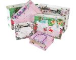 Herringbone Ribbon Handle Boutique Custom Paper Shopping Bag