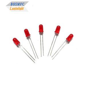 Quality High Brightness Red 3mm Through Hole LED 0.06W Heat Dissipation wholesale