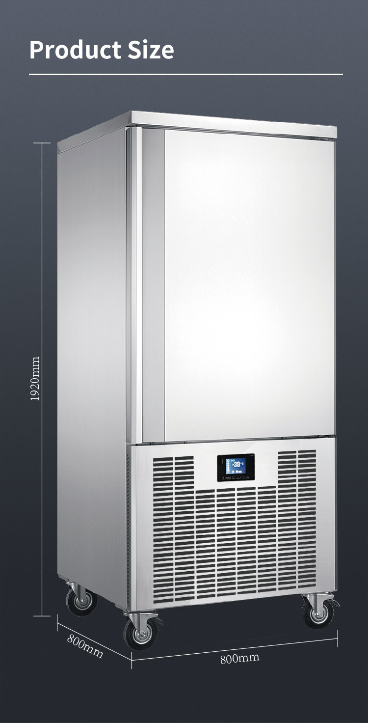 Rapid Upright Commercial Chiller And Freezer Deep Freezer Kitchen Blast Chiller