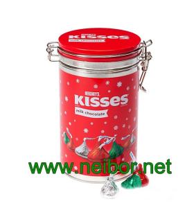 Quality airtight tin box with metal clasp for chocolate bar,airtigh coffee tin can wholesale