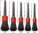 Red 205mm Car Detailing Brush For Engine Air Vents