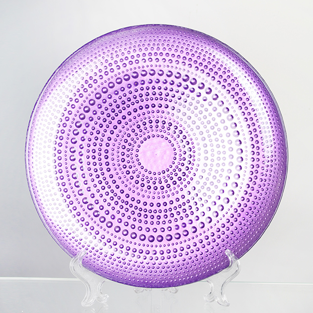 Wholesales ColorDecoration Glass Charger Plate with Electroplating and Spraying color