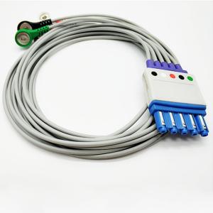 Quality 90cm Durable HP 5 Leads snap ECG Cables And Leadwires Customized Design OEM / ODM Service wholesale