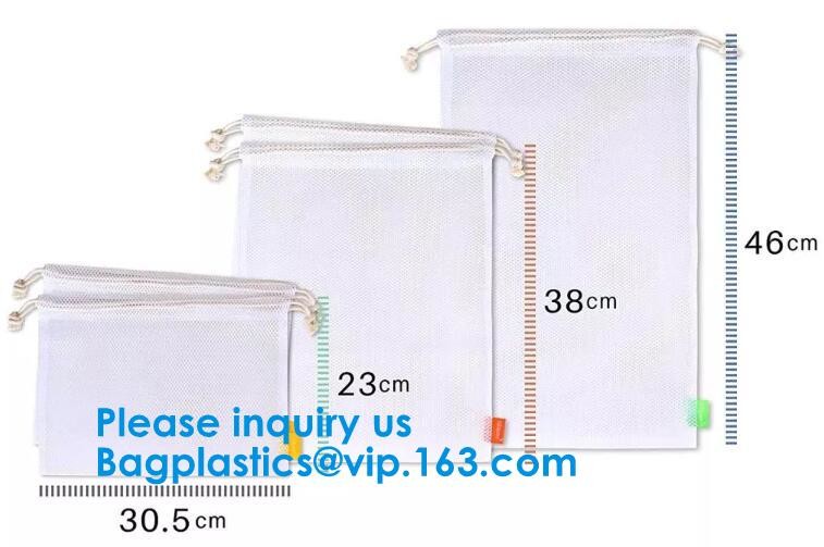 Nylon Mesh Net Drawstring Bag Mesh Pouch Organic Mesh Produce Bags With Custom Logo,Reusable Eco Friendly Nylon Drawstri