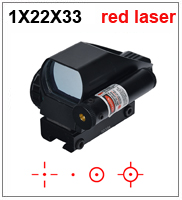 Versatile 1X22X33 Tactical Red Dot Reflex Sight For Optical Red Dot Scope Matte Black
