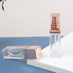 Sealing Type Luxury Frosted Thick Bottom Square 1oz 30ml 50ml Clear Glass