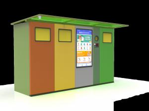 Quality Stadium 4 In1 Bottle Reverse Vending Machine Recycle PET Bottle Waste Vending Machine wholesale