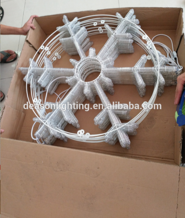 90cm led cool white crystal snowflake