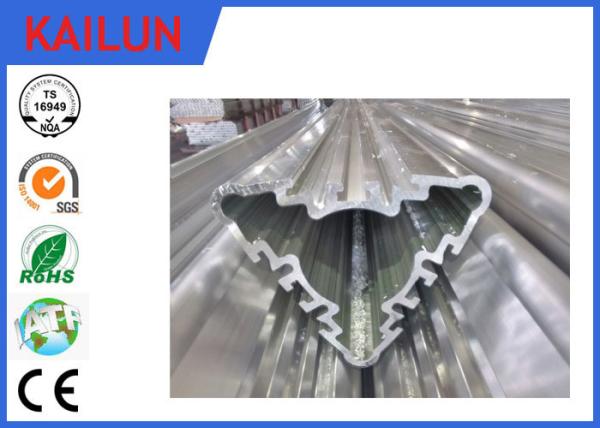 Industrial Hollow Aluminum Extrusion Profiles , Silver Anodized Aluminium Triple