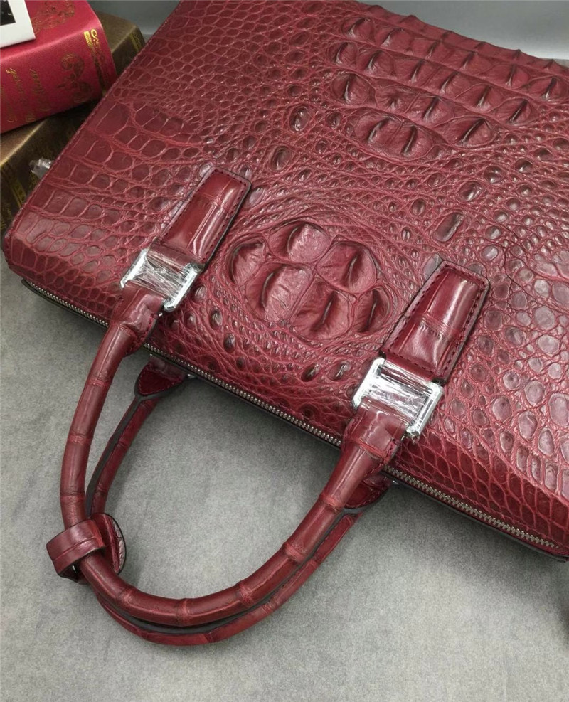 Exotic Genuine Crocodile Skin Businessmen Briefcase Authentic Alligator Leather Male Working Handbag Large Shoulder Bag