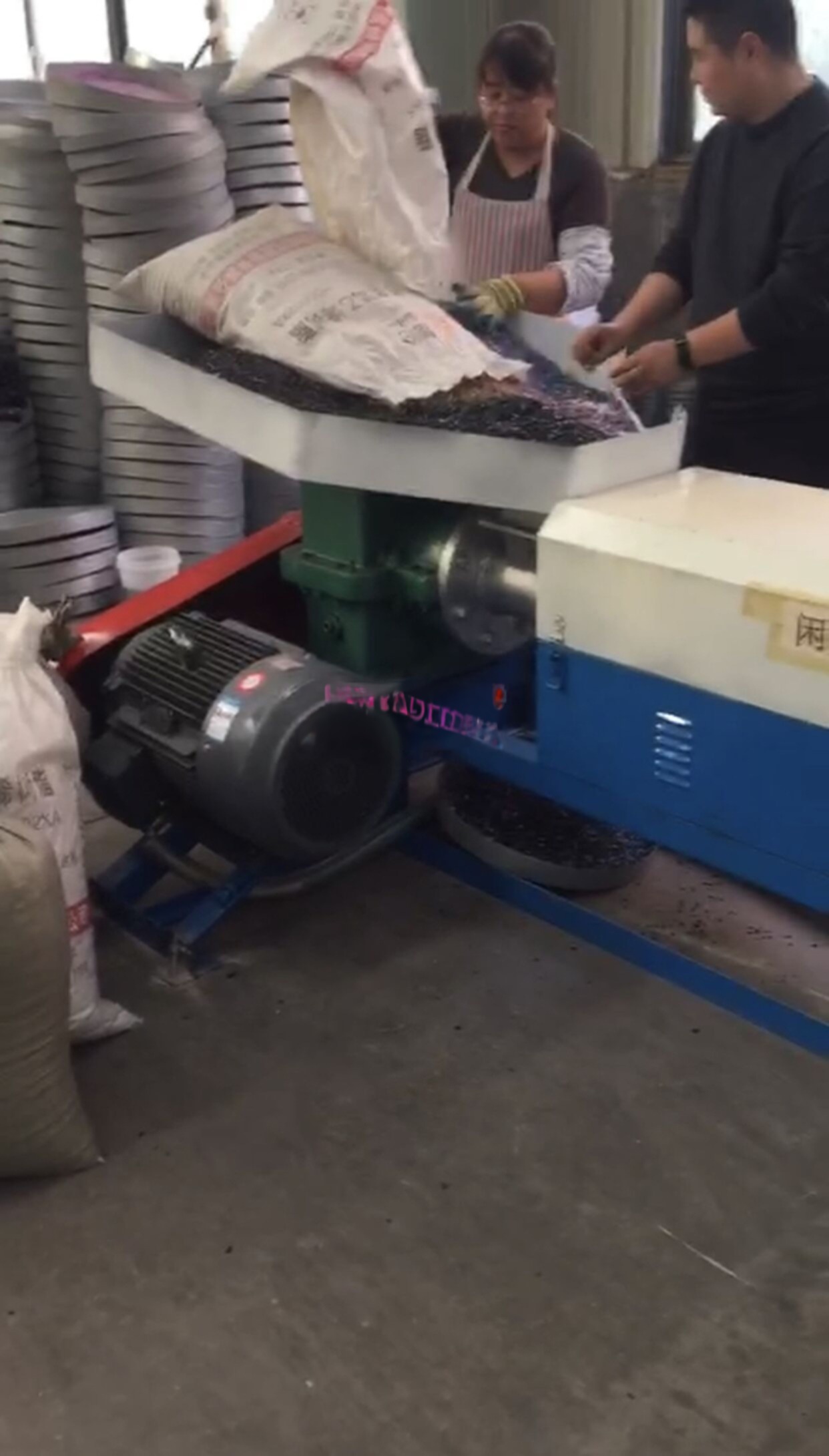 100 500 kg/h Output HDPE Granule Granules Pellets Cutting Machine for High Demand