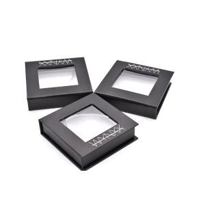 Quality CMYK 3d Cardboard Window Eyelash Magnetic Box Aqueous Coating wholesale