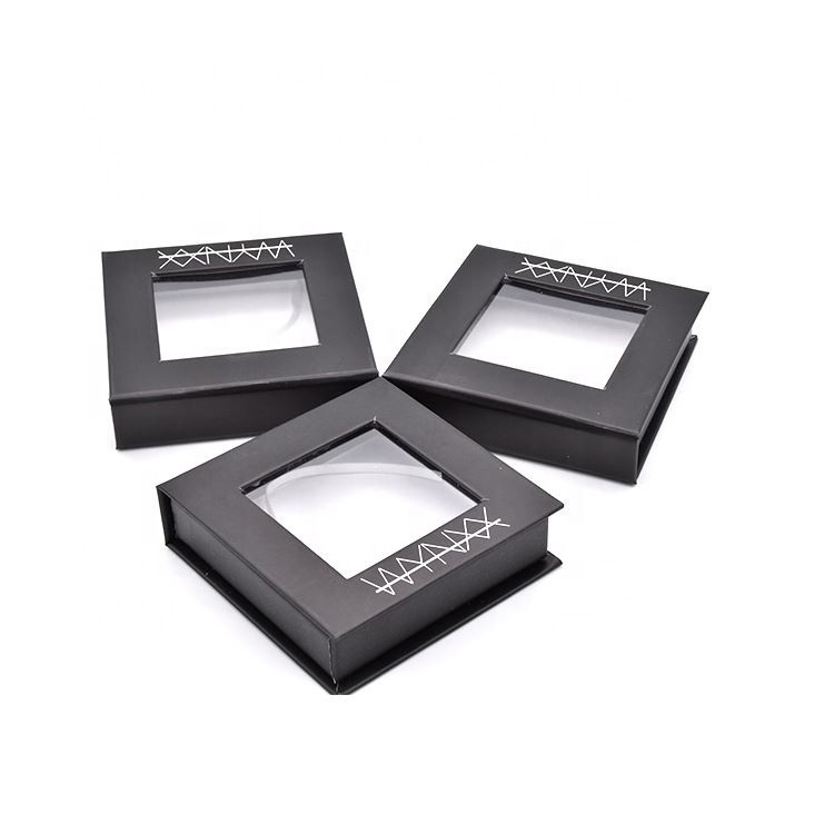 CMYK 3d Cardboard Window Eyelash Magnetic Box Aqueous Coating