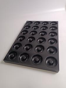 Quality 24 Cavity Doughnut Mould Tray Roll Up Edge Design For Daily Cooking wholesale