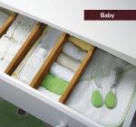 Set of 4 Bamboo Wooden Adjustable Drawer Divider