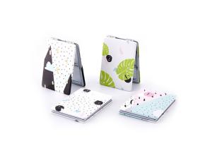 Quality Rectangle Cosmetic Pocket Mirror Cute Foldable Souvenir Gift Printing Logo wholesale