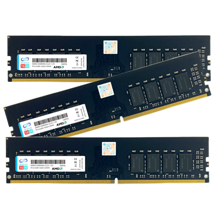 INFINITES AMD Memory DDR4 Memory Module UDIMM DDR4 16GB 3200MHz 1.2V 288pin Memory card