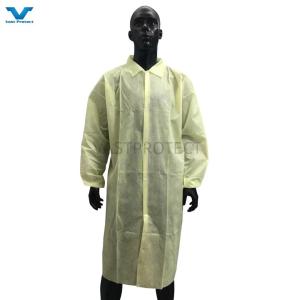 Quality Disposable Lab Coat Waterproof Nonwoven Workwear Uniform Microporous Model NO. VPT-501 wholesale