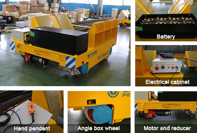 PLC System Remote Controlled Battery Motorized Steel Coil Transfer Car on Rails for Aluminum Coiling Plant