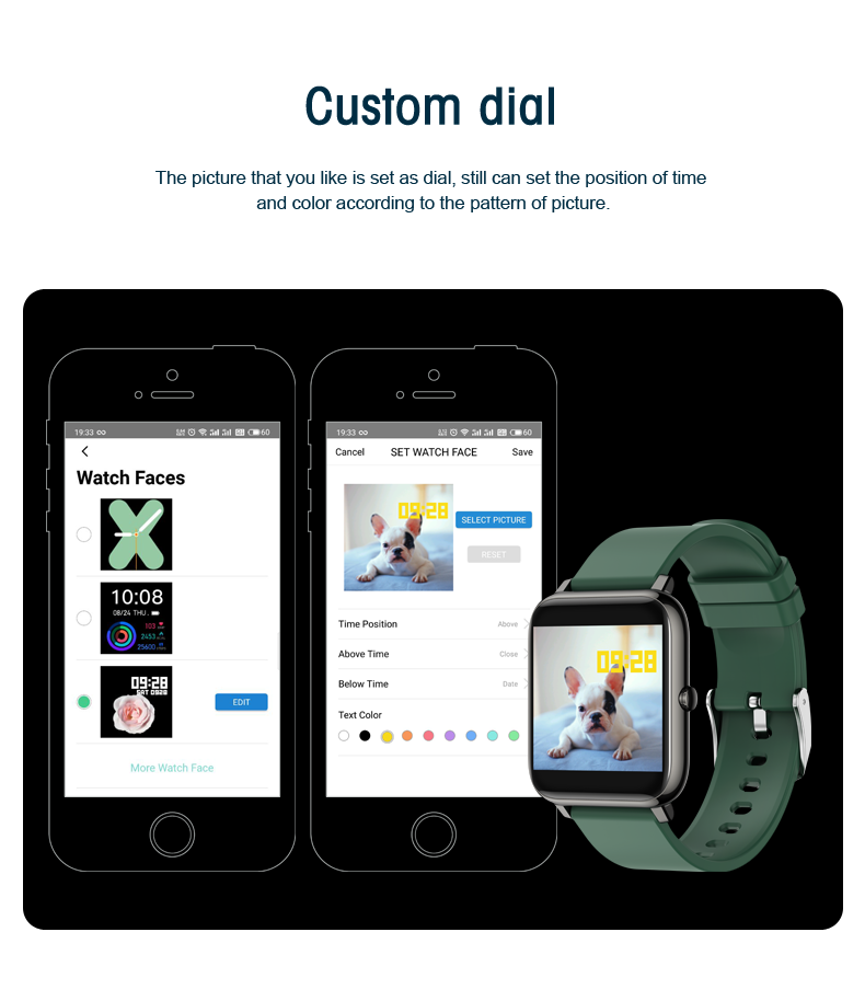 Newest design smart watch men and women 8 languages Touch Screen Sports Fitness heart rate blood oxygen sleep IP67 Water
