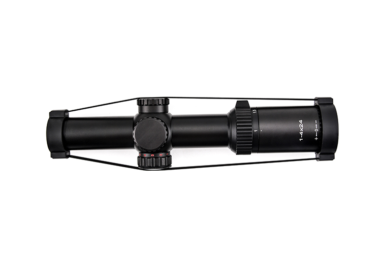 1-4x24 Illuminated Tactical 30mm Tube Glass Reticle Scope with Maximum Output Power 0