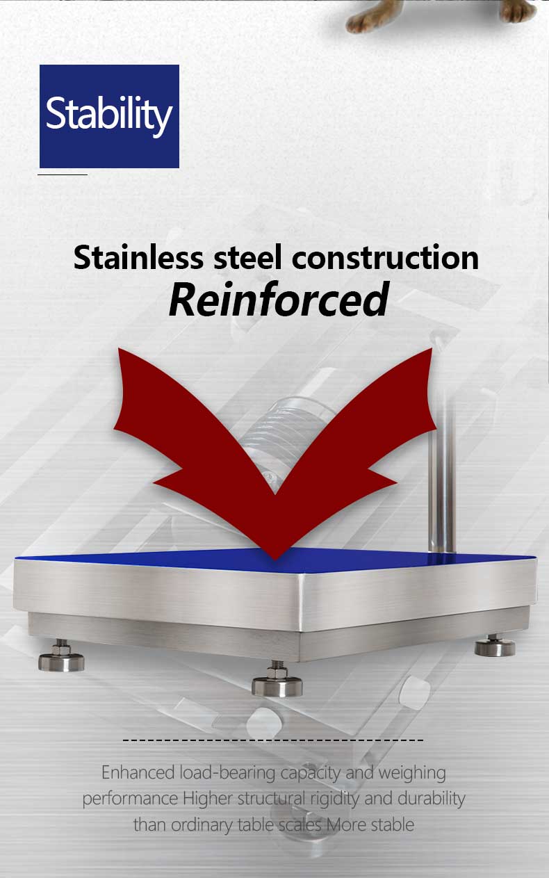 Waterproof SH2100-A1S Stainless Steel Platform Scale 150kg for Weighting and Function