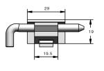 ISO Latch Zinc Alloy Hinges Bright Chrome Metal Window Hinges