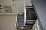Modern Aluminum Extrusion Profiles Kitchen Cabinets With Marble Table