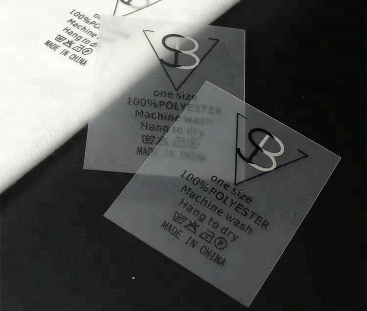 Heat Transfer Clear TPU Garment Washing Care Labels