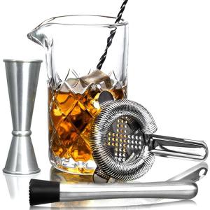 Quality Amazon Hot Sale House Glassware Manhattan Crystal Barware Mixology Cocktail Set wholesale