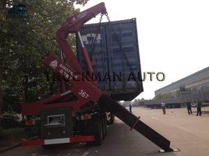 Quality 20 / 40 Feet Side Loader Trailer , Sidelifter Container Trailer 37 Tons Crane wholesale