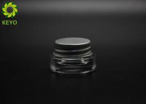 Quality Cosmetic Eyecream Glass Jar 3g Thick Bottom Glass Jar With Single Layer Aluminium Lid wholesale