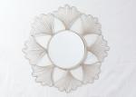 Living Room Ginkgo Leaves Sunburst Metal Wall Art Mirror