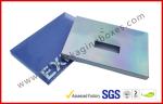 Silver Envelope Card Board Packaging Boxes , Clear Plastic Sleeve Screen