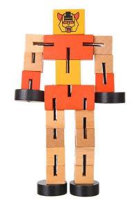 Quality Children'S Toy Puzzle Deformed Wooden Robot Block Hand Play Model wholesale