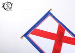 Vivid Color England National Hanging Soccer Team Flags Sublimation Printed On