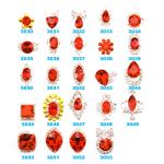 NEW Arrival Red Crystals 8*6mm Bow Nail Charm- Nail Charms- Nail Jewelry- Nail