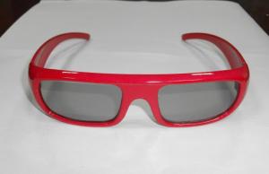 Quality Red Frame Plastic Circular Polarized 3D Glasses For Cinema wholesale