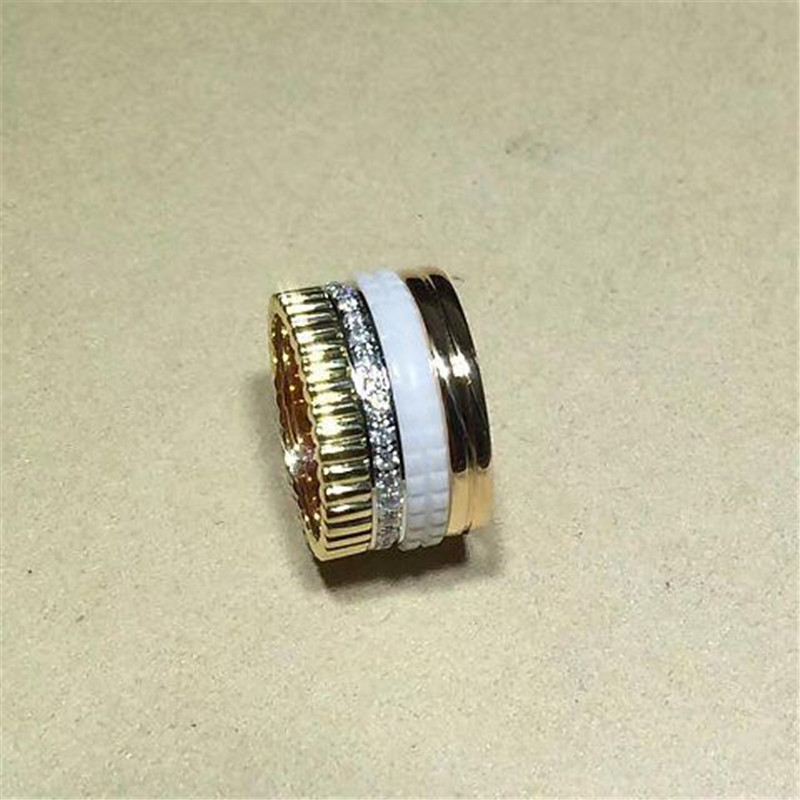 Jewelry factory in Shenzhen, China Br wide ring 18k white gold yellow gold rose gold diamond ring