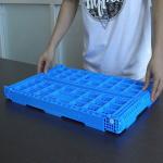 Multiple Size Folding Green Plastic Fruit Crate For Supermarket
