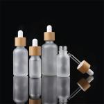 Durable Frosted Glass Dropper Bottles , Transprent Serum Glass Bottle