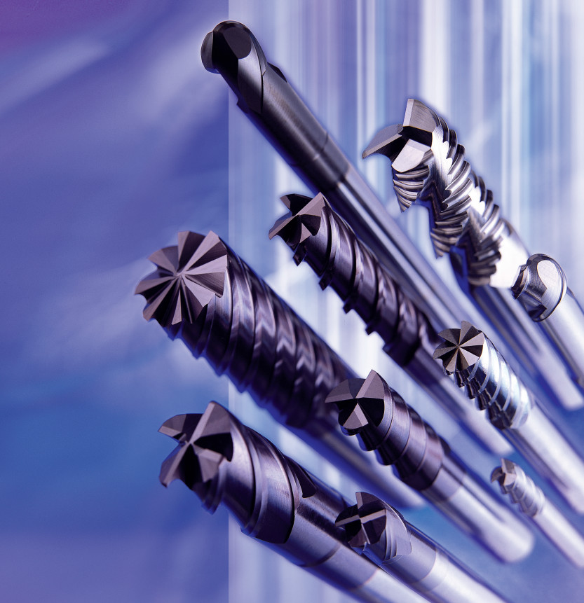 Middle High speed Long Ball Nose End Mill bit with 0.5 - 0.6 um Grain Size