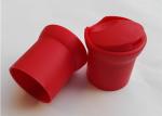 Mushroom Style Plastic Bottle Cap Covers , 24 / 415 Red Waterproof Screw Caps