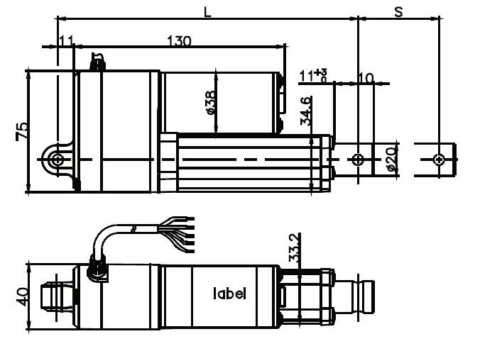 24 Volt Linear Actuator With Remote Controller System , Mini Electric Linear Actuator